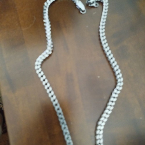 Steel chain 60cm new unisex, gray