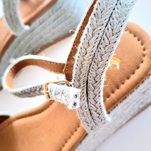 Shein turquoise platform espadrille sandals with anatomical sole sz40 new