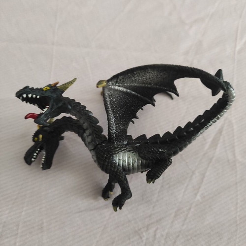 Black Two-Headed Dragon Bullyland miniature like new