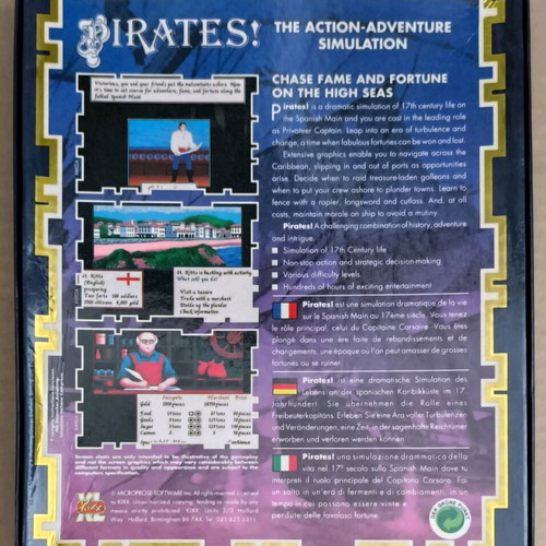 Pirates! MicroProse Kixx XL Atari ST game like new, complete in box