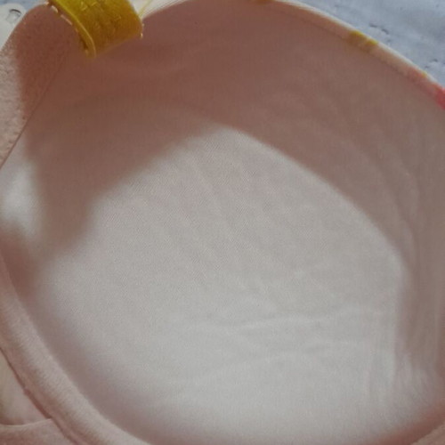 Bra size 85B with push-up and adjustable straps, white and yellow