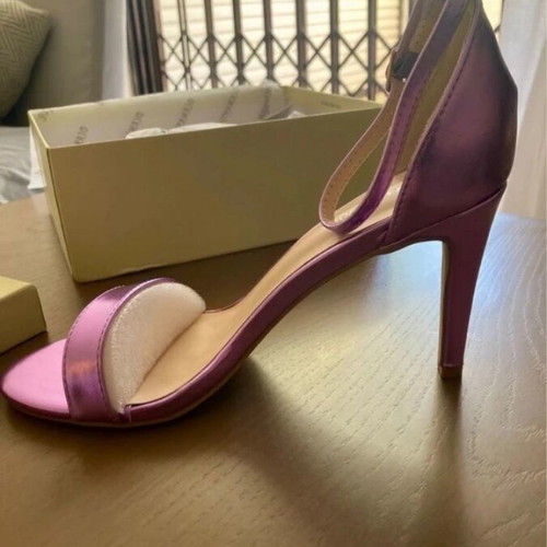Bozikis purple metallic sandals size 40 new, 9 cm heel