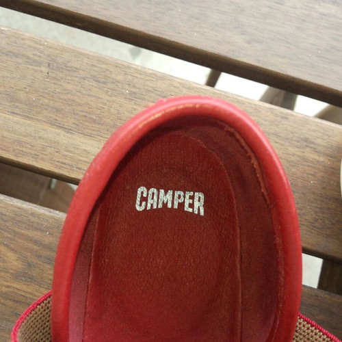 Camper leather shoes size 39 like new, red