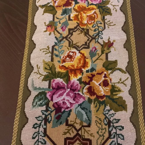 Handmade table runner new, multicolored, lined