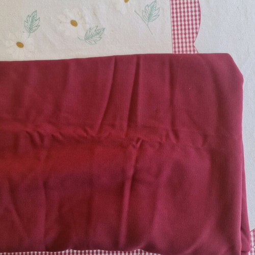 Burgundy fabric for cotton dress