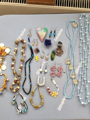 Jewelry and materials like new, all together