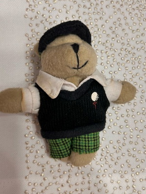 Golf plush teddy bear like new, small size