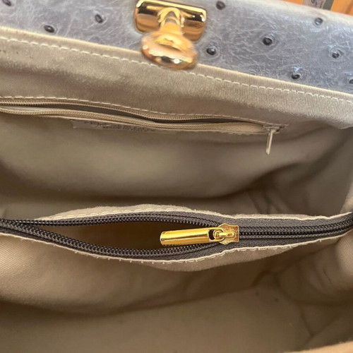Italian Leather Bag Pelle di Giada like new, gray handbag