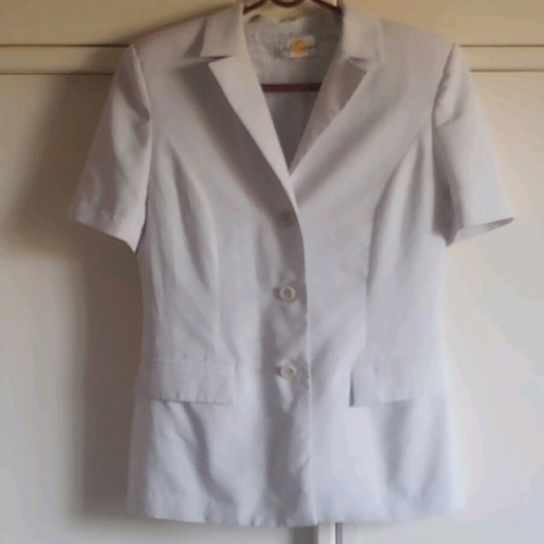 Stefi Cappeli short-sleeve women's jacket medium, like new, light gray