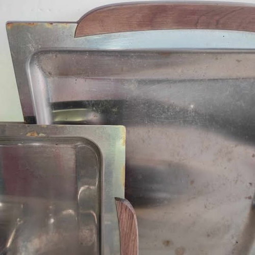 Serving trays used, set