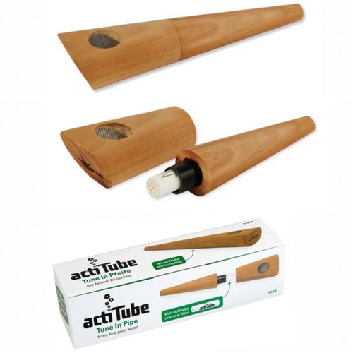 Wooden Tune In Olive Actitube pipe new, made of olive wood