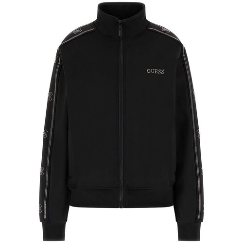 Guess women's black zip-up sweatshirt size L like new