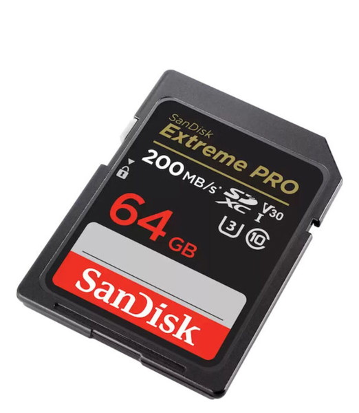 Sandisk Extreme Pro SecureDigital SDXC 64GB Class 10 U3 V30 UHS-I