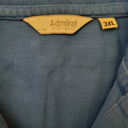 Admiral men's polo shirt used, size 3XL, blue