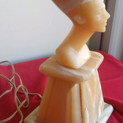 Nefertiti Queen Statue from Onyx with Internal Lighting used