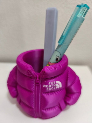 The North Face pencil holder new, 3D printed from PLA plastic