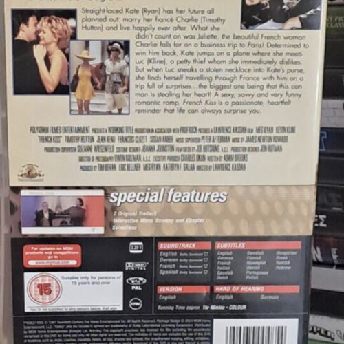 French Kiss and The Honeymooners DVD used, subtitled comedy social