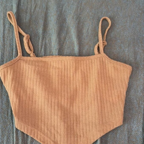 Crop top like new beige and brown