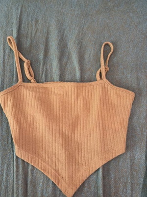 Crop top like new beige and brown