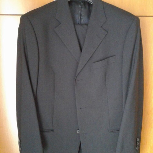 Men's suits, trench coat, and coat like new, size 50-52, gray and blue