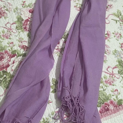 Pashmina used, light purple to lilac, 166x70 cm