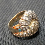 Gold ring 14 carat with 585 stamp, 7.6 grams, new