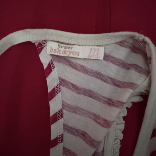 Bershka sleeveless blouse with red stripes used, size M