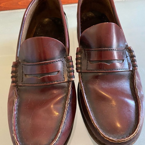 Texter men's leather moccasins like new, brown and red, size 41