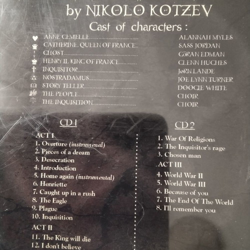 Nikolo Kotzev Nostradamus 2CD used, metal rock opera