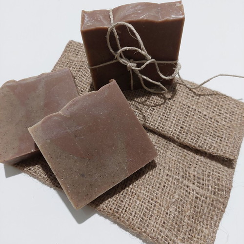 Handmade soap with espresso coffee and natural oils and butters