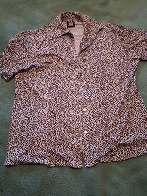 Madeleine silk blouse like new, black and beige