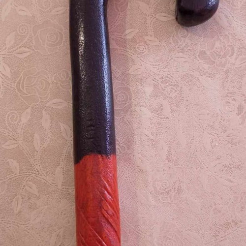 Handmade wooden walking cane used, height 92 cm