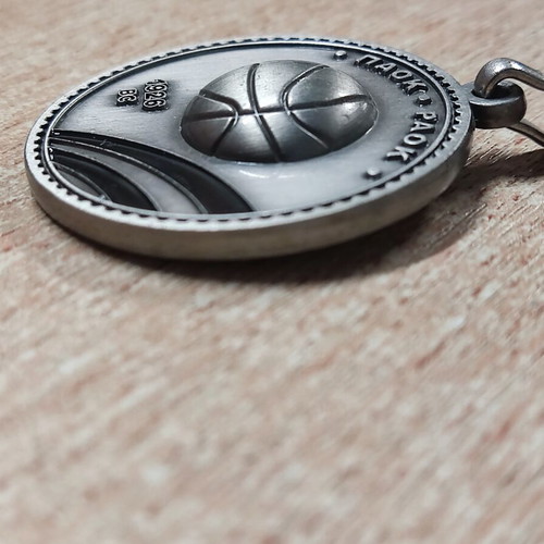 PAOK Authentic Metal Keychain with Double-Headed Eagle