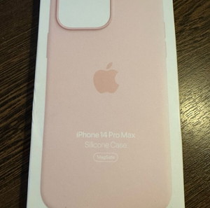 iPhone 14 Pro Max Apple silicone case Mag safe chalk pink