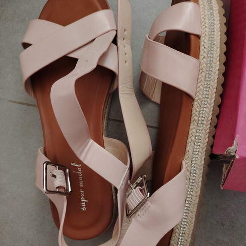 Super Model flatform sandals, size 41, nude pink