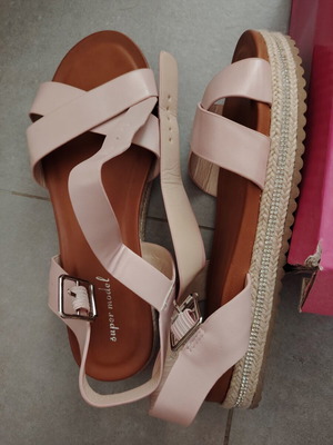 Super Model flatform sandals, size 41, nude pink