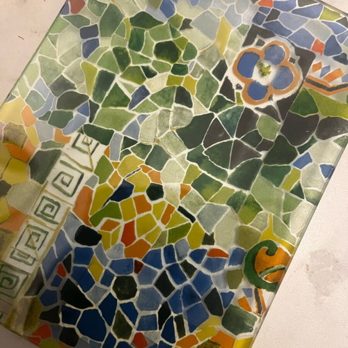 Glass planter with design new