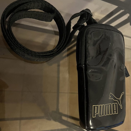 Puma Core Up Sling Bag, black glossy, adjustable strap