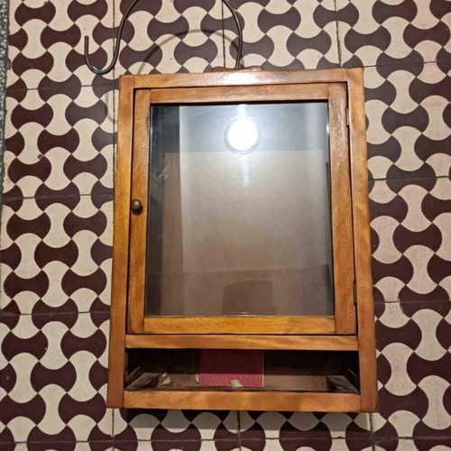 Wooden hanging icon stand cabinet like new