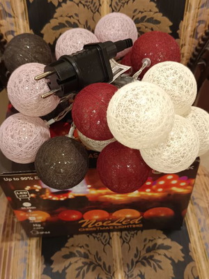 Led fabric balls Romance 20 pieces warm light 2.85m IP44