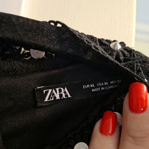 Zara mini dress new, black, with lace