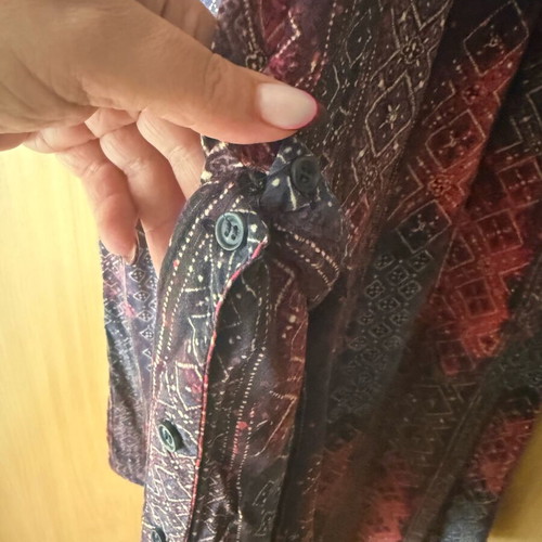 Ale zip culottes like new, viscose, colorful linear pattern, size M