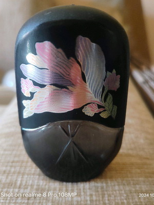 Le Jardin D'amour Max Factor perfume bottle used, without fragrance