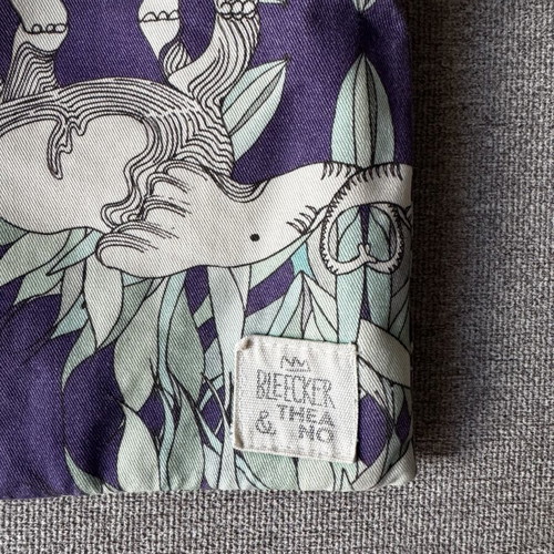 Bleecker & Love Handbag like new, colorful cotton pouch with zipper