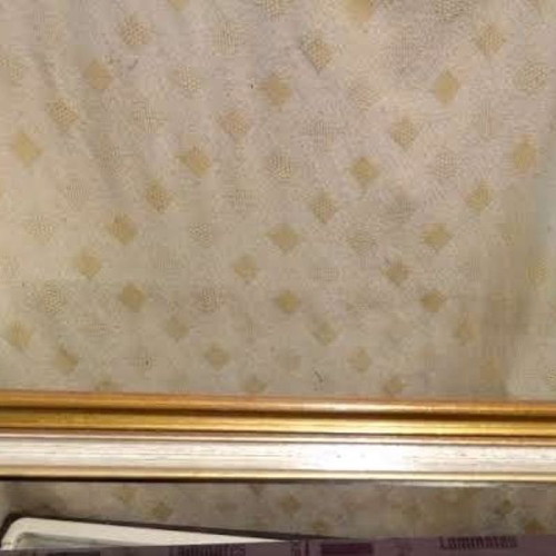 Vintage gilt wood picture frame with linen liner new