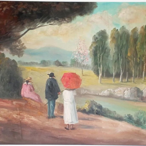 A. Lefkadios oil painting on canvas like new, 77x117 cm