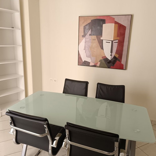 Work Convention Desk 160 x 80 with 4 Elegant II Visitor Chairs, new