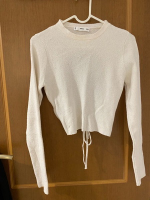Crop top blouse Mango like new, ecru, size S