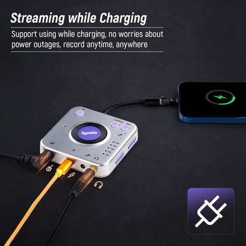 Synido Live Dock A20 Audio Interface like new, silver edition