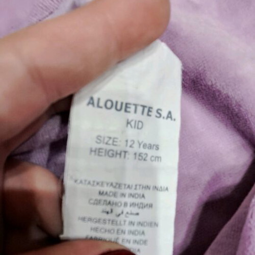 Alouette kids' sweatshirt like new, purple, size 12, 80% cotton